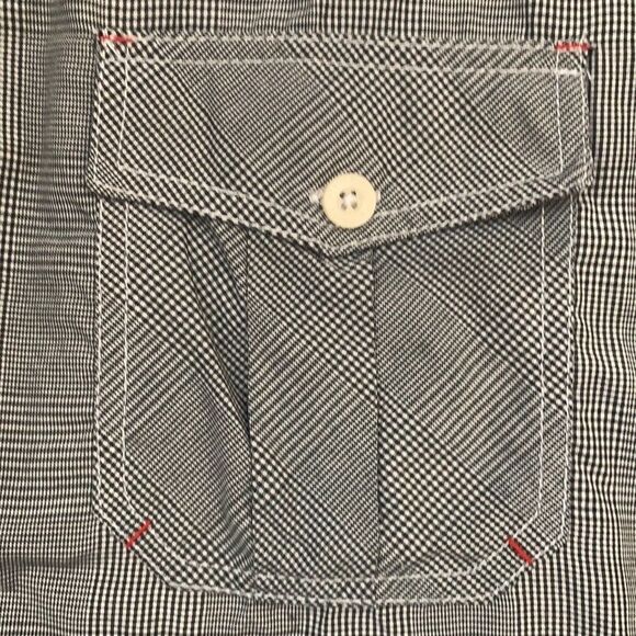 😊 3/$30 
NWT Men’s Akademiks Button Down Long Sleeve XL black/white plaid - Picture 6 of 11